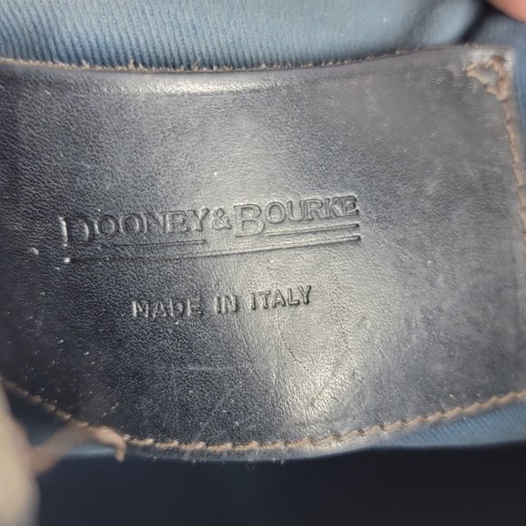 Vintage Dooney & Bourke Black Leather Satchel Bag with Key and Lock Italy - Picture 11 of 16